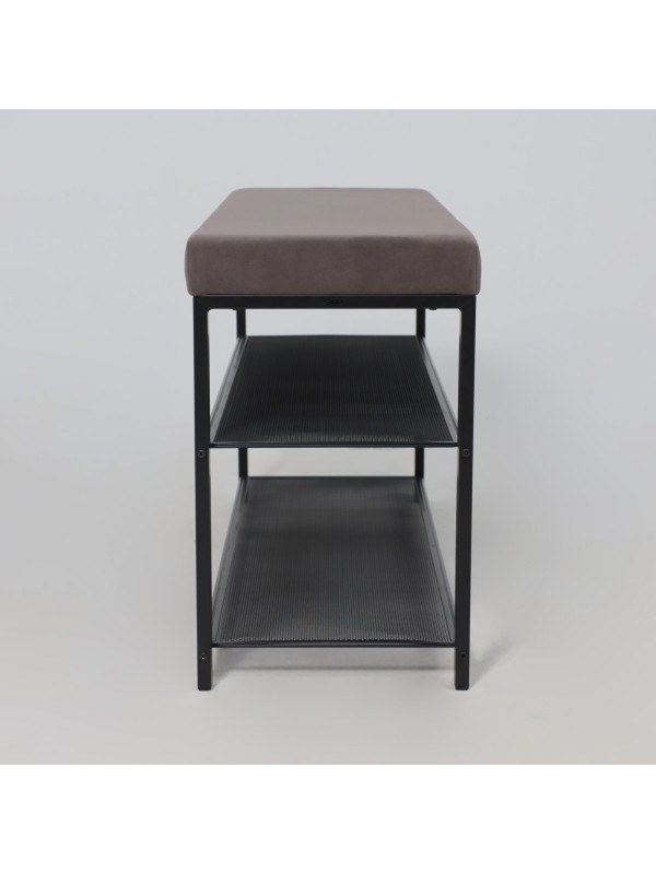 Банкетка ЗМИ Торонто 33С серый/черный сбоку