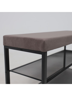 Банкетка ЗМИ Торонто 33С серый/черный вблизи