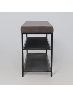 Банкетка ЗМИ Торонто 33С серый/черный сбоку