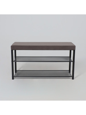 Банкетка ЗМИ Торонто 33С серый/черный спереди