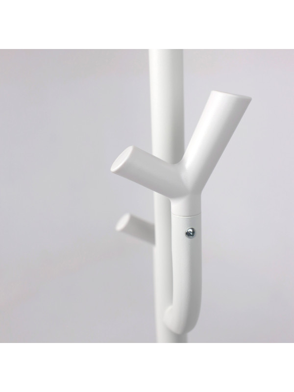 Вешалка напольная AksHome Dinara белая вблизи (1)