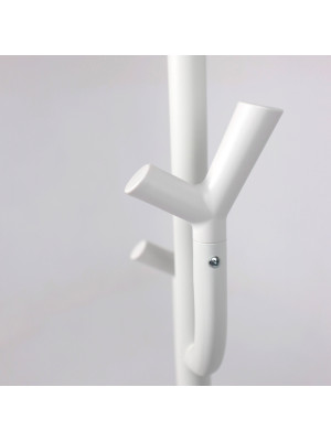 Вешалка напольная AksHome Dinara белая вблизи (1)