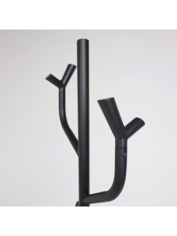 Вешалка напольная AksHome Dinara черная вблизи (2)