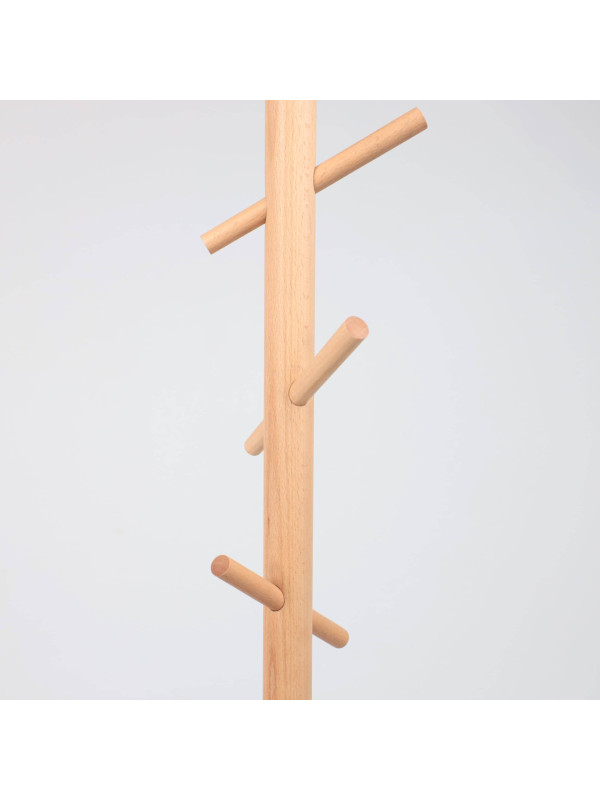 Вешалка напольная AksHome Leo сосна/черный по середине