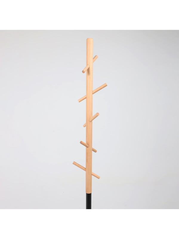 Вешалка напольная AksHome Leo сосна/черный сверху