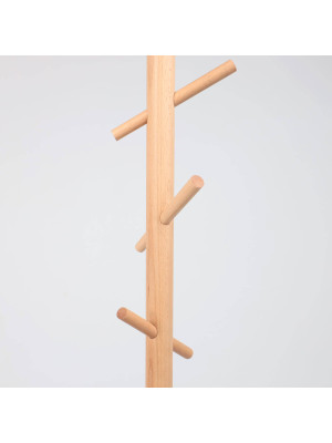 Вешалка напольная AksHome Leo сосна/черный по середине