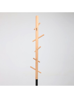 Вешалка напольная AksHome Leo сосна/черный сверху
