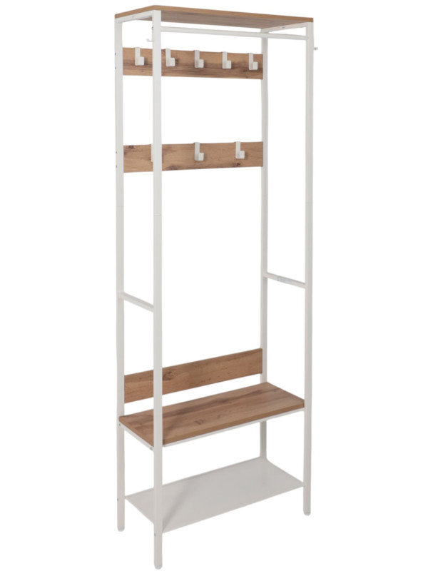 Вешалка напольная ЗМИ Торонто 23Л белый/коричневый