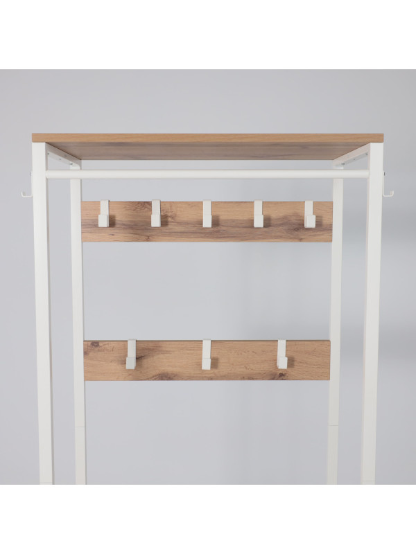 Вешалка напольная ЗМИ Торонто 23Л белый/коричневый вблизи