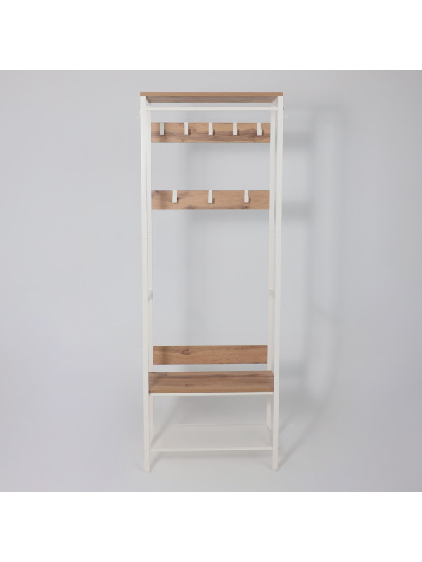 Вешалка напольная ЗМИ Торонто 23Л белый/коричневый спереди