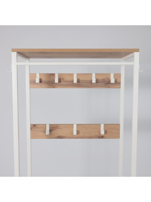 Вешалка напольная ЗМИ Торонто 23Л белый/коричневый вблизи