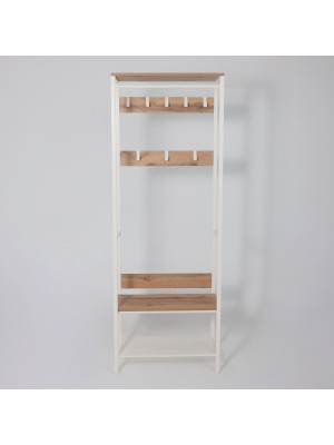 Вешалка напольная ЗМИ Торонто 23Л белый/коричневый спереди