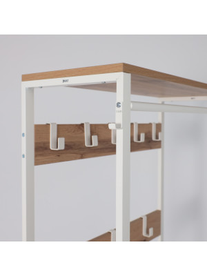 Вешалка напольная ЗМИ Торонто 23Л белый/коричневый под углом