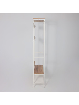 Вешалка напольная ЗМИ Торонто 23Л белый/коричневый сбоку
