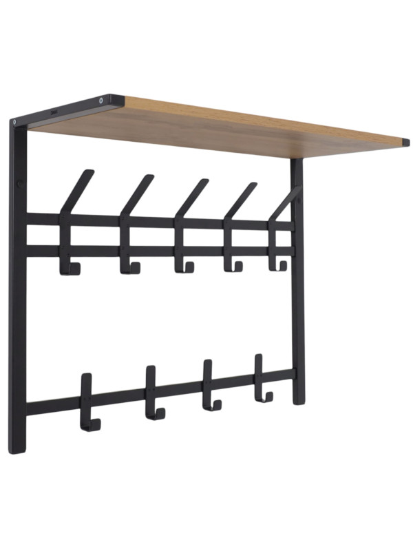 Вешалка настенная ЗМИ Торонто 22Д черный/коричневый