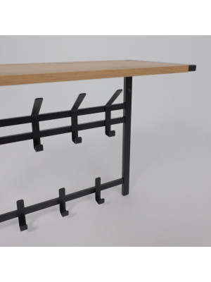 Вешалка настенная ЗМИ Торонто 22Д черный/коричневый под углом