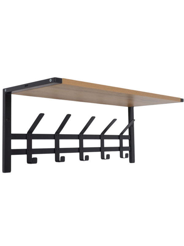 Вешалка настенная ЗМИ Торонто 21Д черный/коричневый