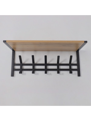 Вешалка настенная ЗМИ Торонто 21Д черный/коричневый спереди