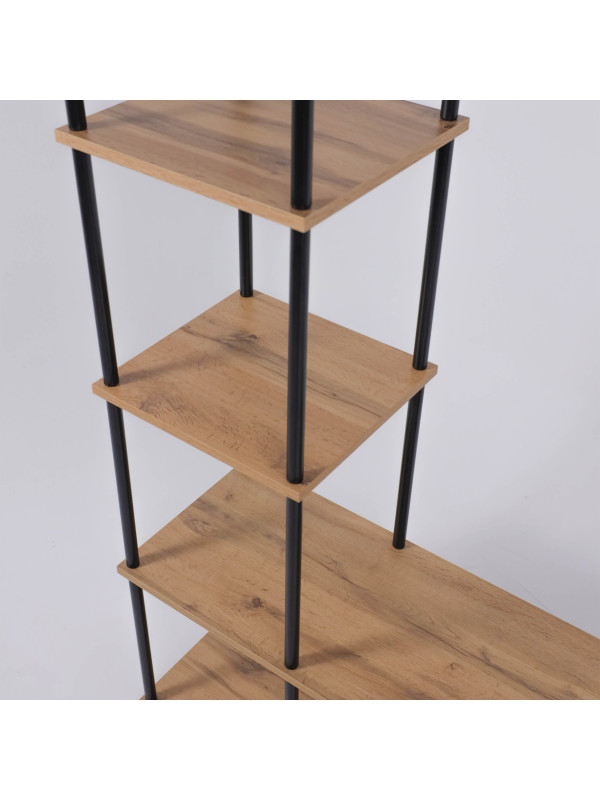 Стеллаж ЗМИ 47 НеШкаф коричневый/черный вблизи