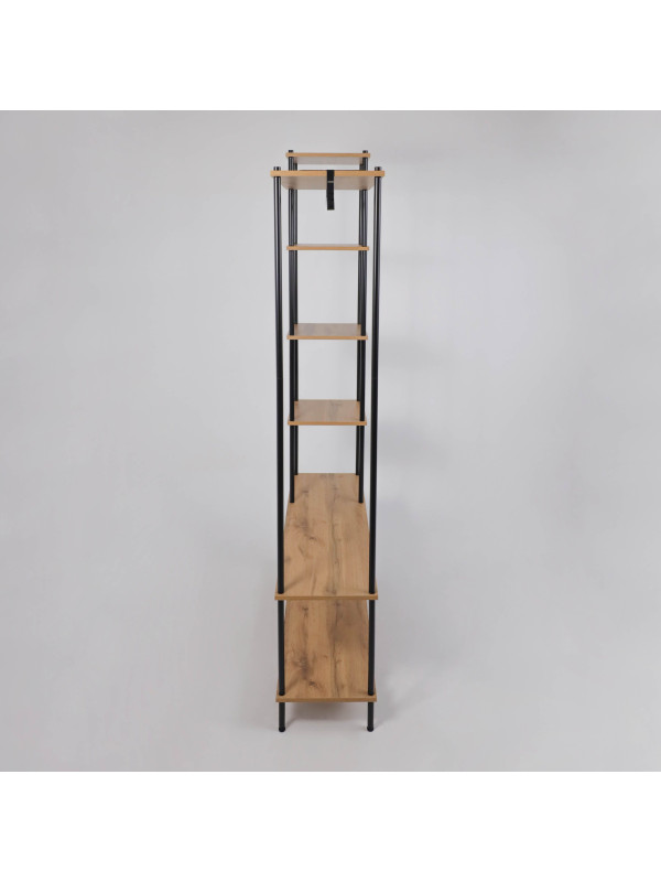 Стеллаж ЗМИ 47 НеШкаф коричневый/черный сбоку