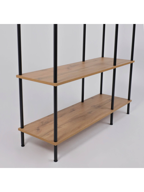 Стеллаж ЗМИ 47 НеШкаф коричневый/черный под углом