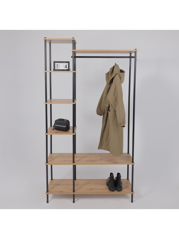 Стеллаж ЗМИ 47 НеШкаф коричневый/черный в интерьере