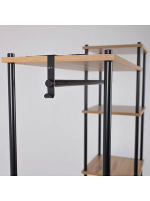 Стеллаж ЗМИ 47 НеШкаф коричневый/черный вблизи (1)