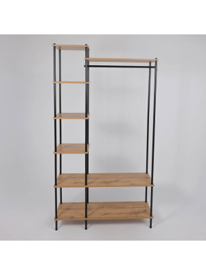 Стеллаж ЗМИ 47 НеШкаф коричневый/черный спереди