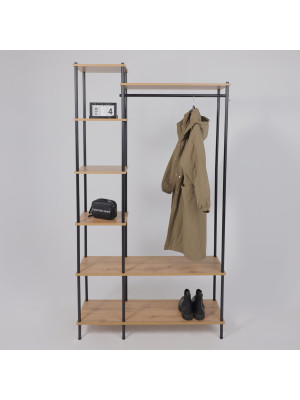 Стеллаж ЗМИ 47 НеШкаф коричневый/черный в интерьере