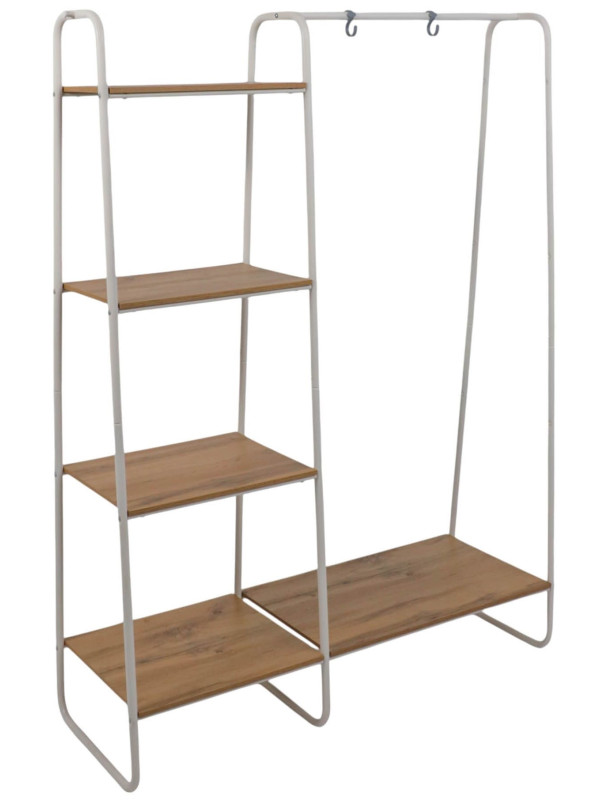 Стеллаж ЗМИ Скандинавия 1 коричневый/белый