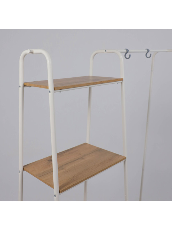 Стеллаж ЗМИ Скандинавия 1 коричневый/белый под углом