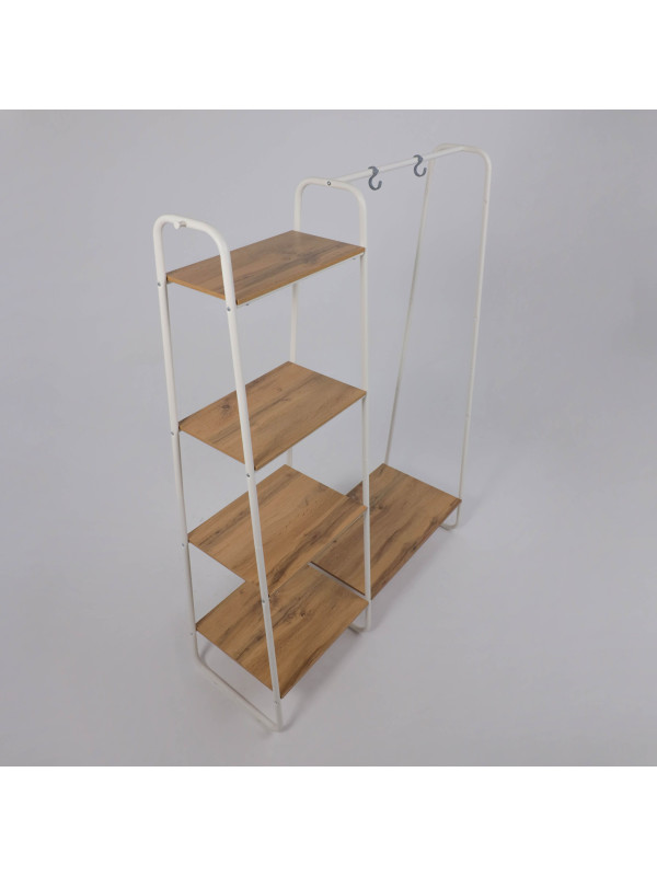 Стеллаж ЗМИ Скандинавия 1 коричневый/белый сверху