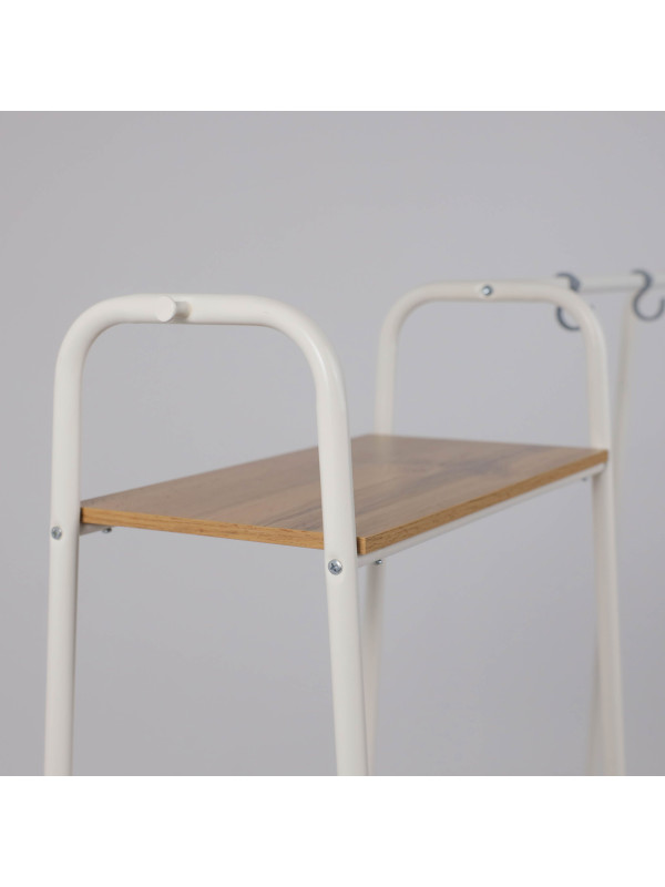 Стеллаж ЗМИ Скандинавия 1 коричневый/белый сверху