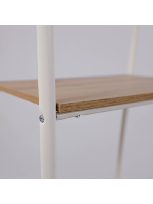 Стеллаж ЗМИ Скандинавия 1 коричневый/белый вблизи (1)