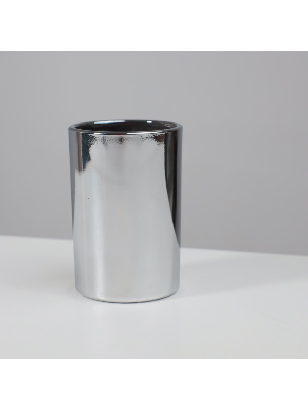 Стакан для зубной щетки и пасты AksHome Chroma спереди