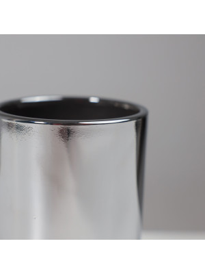 Стакан для зубной щетки и пасты AksHome Chroma вблизи