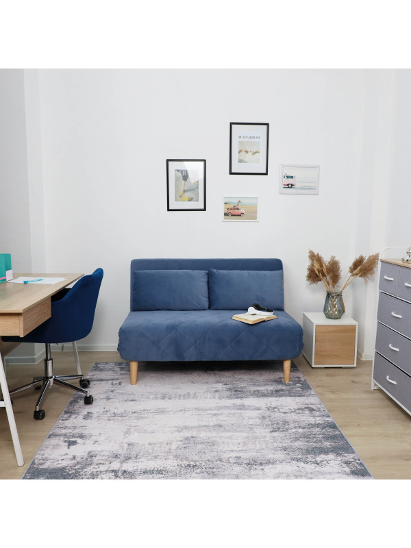 Диван DiArt Элли 120 джинс/бук в интерьере спереди