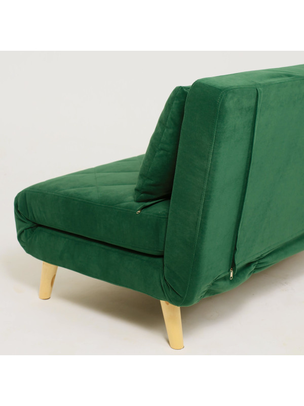 Диван DiArt Элли 120 темно-зеленый/бук сзади