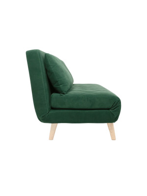 Диван DiArt Элли 120 темно-зеленый/бук сбоку