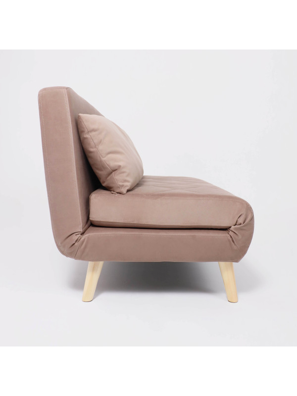 Диван DiArt Элли 140 бежевый/бук сбоку