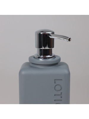 Дозатор жидкого мыла AksHome Haven серый вблизи