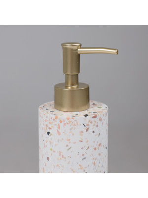 Дозатор жидкого мыла AksHome Nest белый вблизи