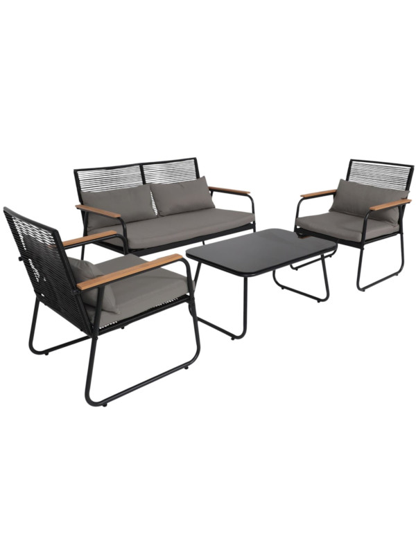 Комплект садовой мебели AksHome Gardenia черный