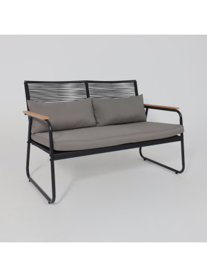 Комплект садовой мебели AksHome Gardenia черный диван