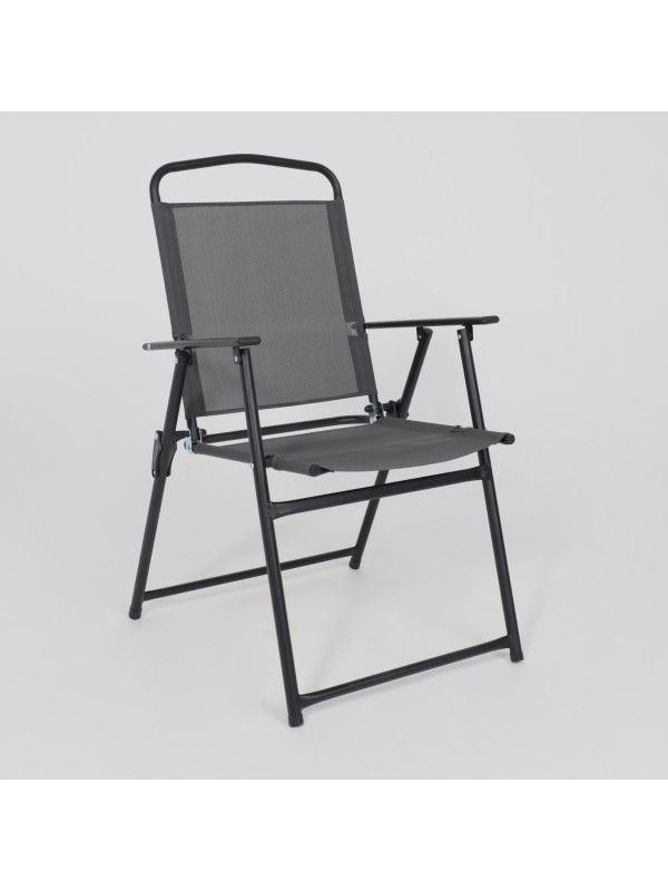 Комплект садовой мебели AksHome Picnic серый/черный кресло