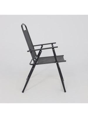 Комплект садовой мебели AksHome Picnic серый/черный кресло сбоку