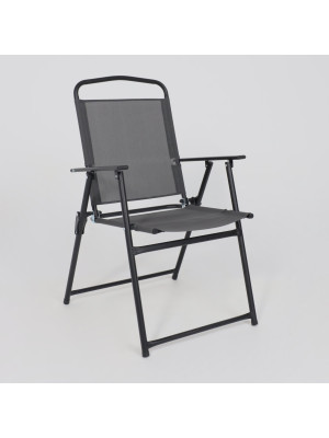 Комплект садовой мебели AksHome Picnic серый/черный кресло