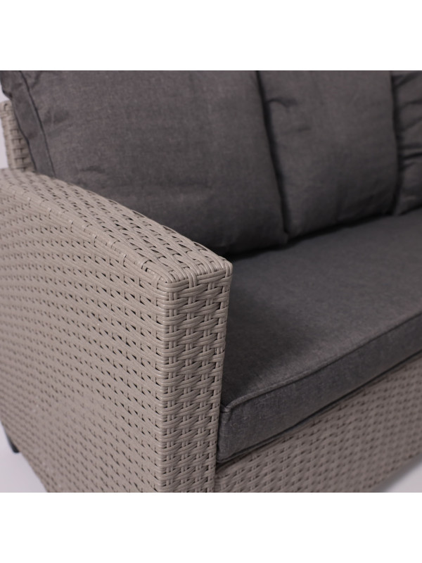 Комплект садовой мебели AksHome Rosewood серый диван вблизи