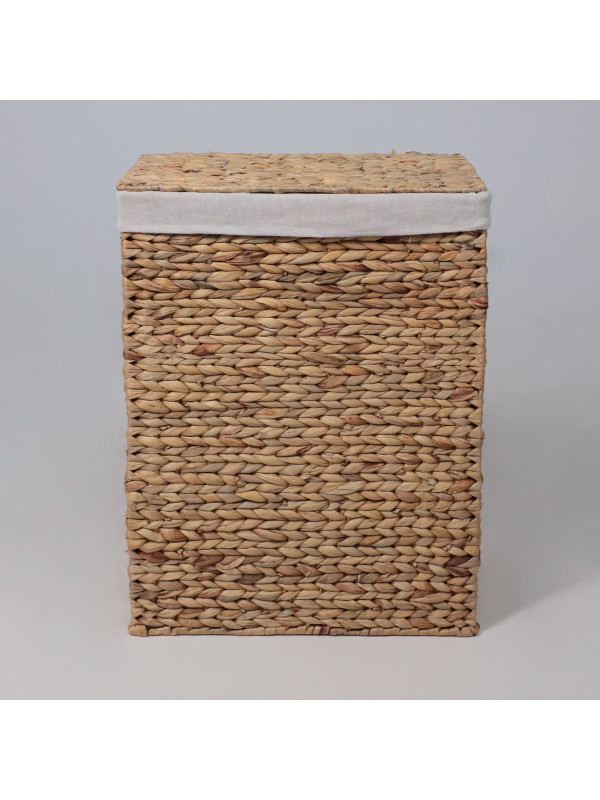 Корзина для белья AksHome Adige L бежевый спереди