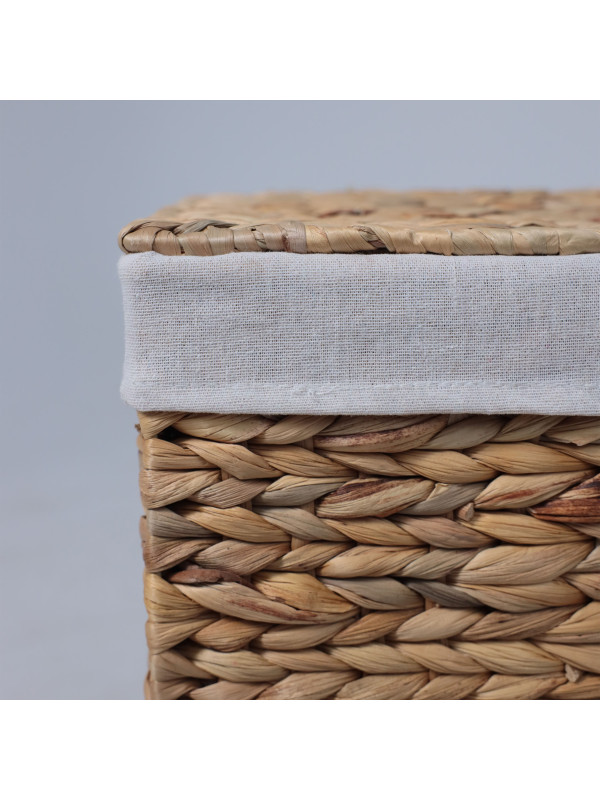 Корзина для белья AksHome Adige L бежевый вблизи